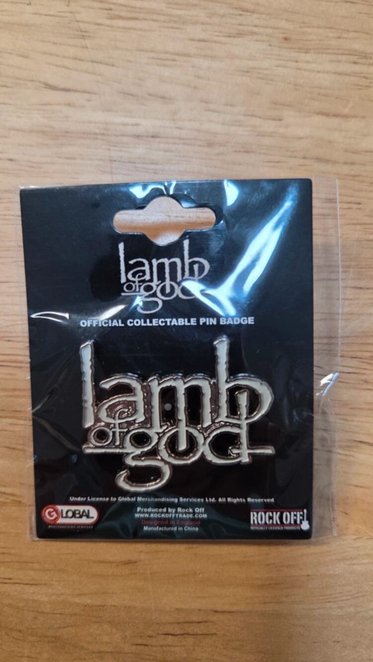 Lamb of God Logo Enamel Pin New Sealed Heavy Metal Band